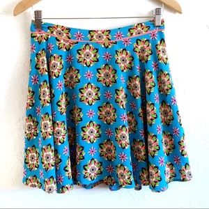 Flying Tomato Boho Floral Skate Skirt Mini Circle
